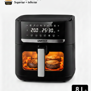 Freidora de Aire 8L, 1800W de Alta Potencia, Doble Resistencia. GAVATECH GAVAFRYER 8LW